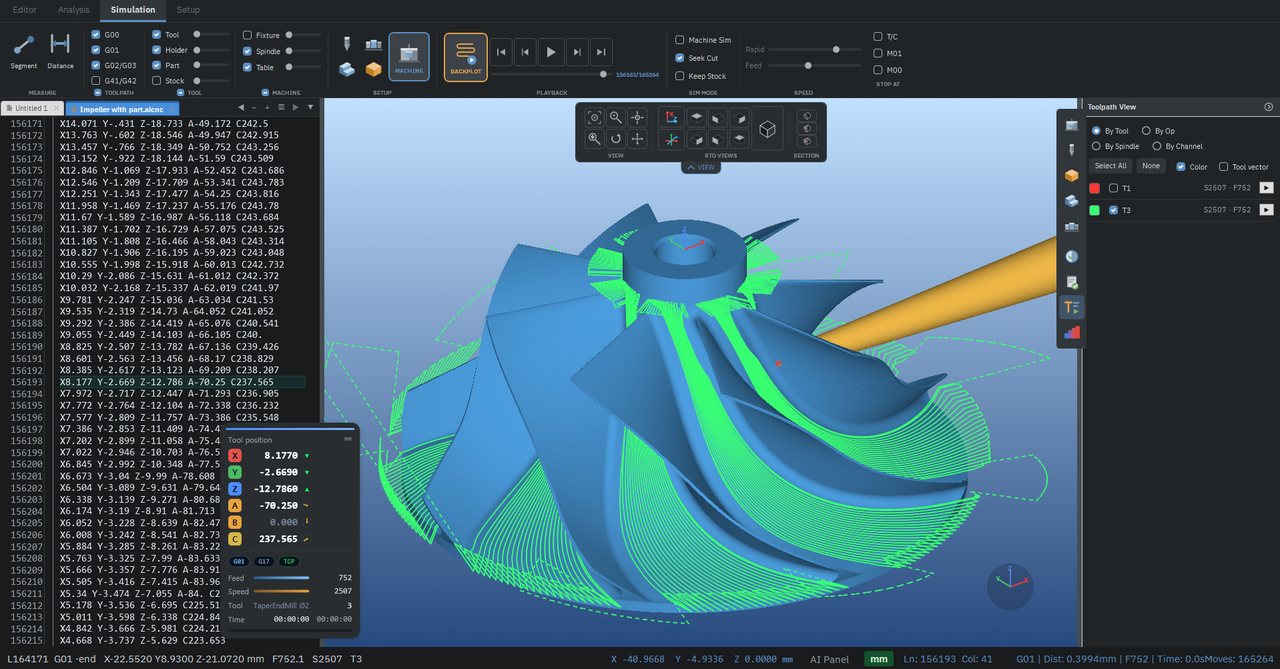 Toolpath view